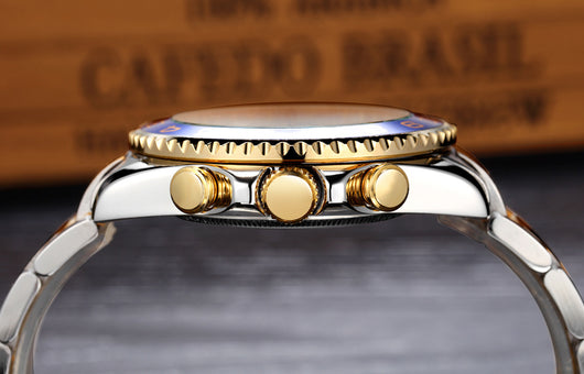Reloj Automático de Acero Dorado con Esfera Luminosa para Hombre - Image 27