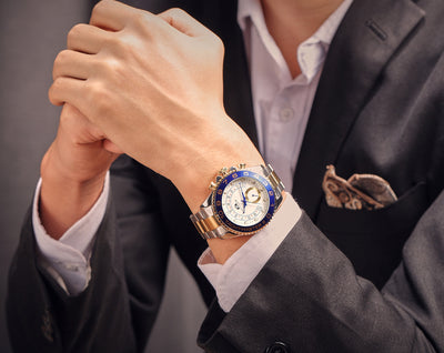 Reloj Automático de Acero Dorado con Esfera Luminosa para Hombre - Image 29