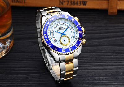 Reloj Automático de Acero Dorado con Esfera Luminosa para Hombre - Image 19