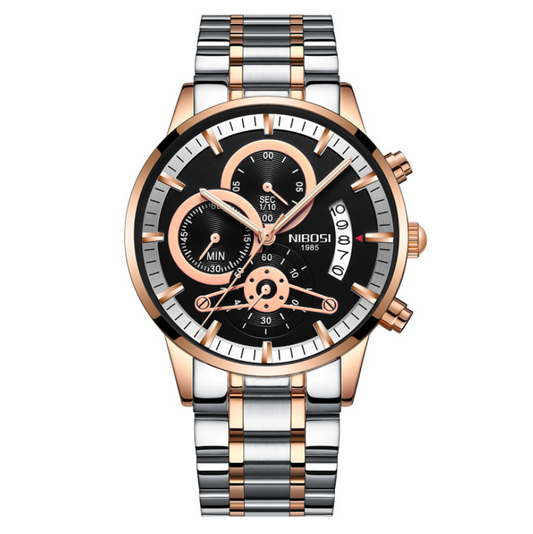 Reloj de Pulsera para Hombre con Correa de Acero Sólido