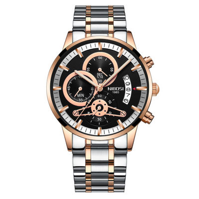 Reloj de Pulsera para Hombre con Correa de Acero Sólido