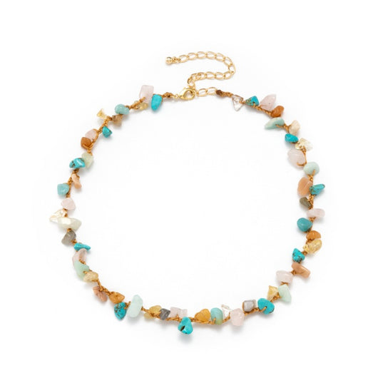 Collar de Piedra de Playa y Cuerda de Cáñamo Tejida a Mano - Image 12