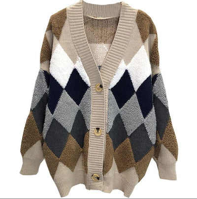 Cardigan de Punto Coreano Holgado Estilo Relajado - Abrigo Grueso - Image 2