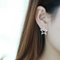 Aretes de Plata Esterlina con Estrella de Cinco Puntas - Diseño Japonés y Coreano