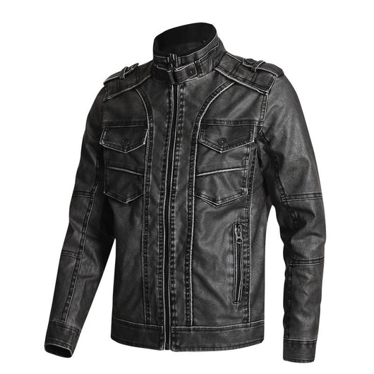 Abrigo de Cuero PU Grueso para Hombre - Estilo Casual Moderno - Image 2
