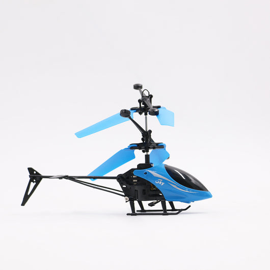Red and black RC suspension induction helicopter toy with red main rotor blades and black tail rotor. - Image 5