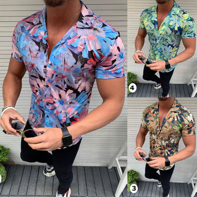 Traje de Baño Estampado Cuello Marinero con Mangas Cortas