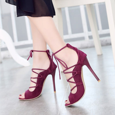 Sandalias de Tacón Alto Pez Boca Romana - Tallas Grandes para Mujer - Image 13