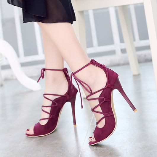 Sandalias de Tacón Alto Pez Boca Romana - Tallas Grandes para Mujer - Image 13