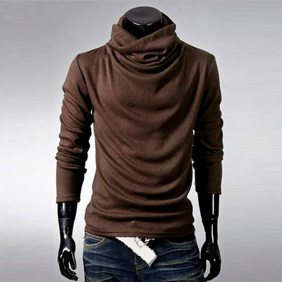 Camiseta Manga Larga con Cuello de Pila - Básico Sólido para Hombre - Image 5