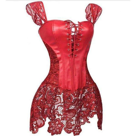 Corsé Steampunk Sexy de Cuero Sintético Negro - Image 3