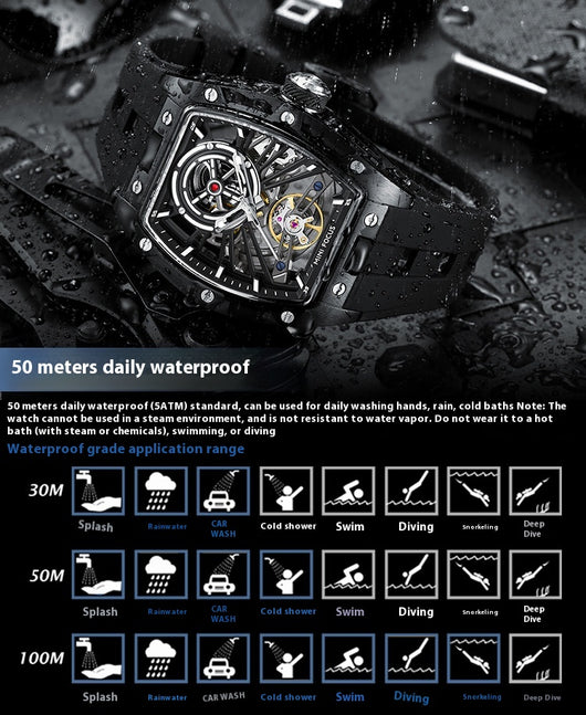 Reloj Automático de Acero Inoxidable con Caja Hueca para Hombre - Image 22