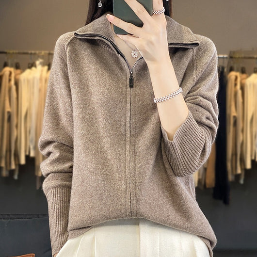 Cardigan de Lana Cuello Alto para Mujer - Colección Otoño Invierno - Image 3