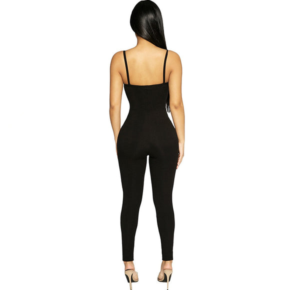 Jumpsuit de Verano para Mujer con Tirantes y Diseño Liso