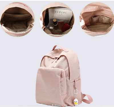 Mochila Oxford Impermeable de Color Sólido para Uso Diario - Image 6
