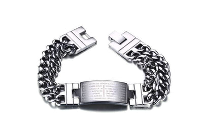 Pulsera de Fe para Hombre con Cruz y Grabado - Image 6