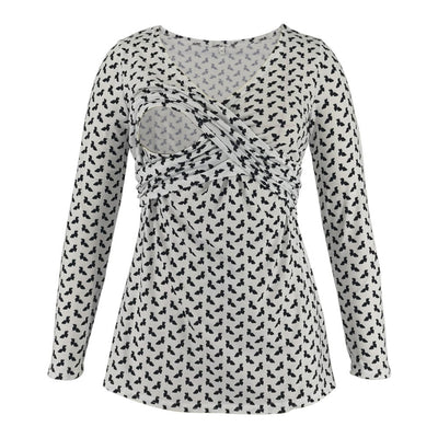 Blusa Escote Profundo con Estampado y Mangas Largas - Image 13