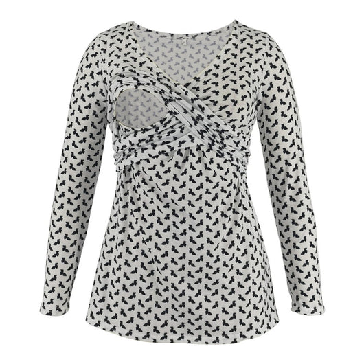 Blusa Escote Profundo con Estampado y Mangas Largas - Image 13