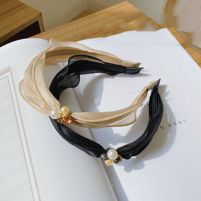 Diadema de Organza Mori con Perlas - Image 4