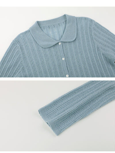 Cardigan Tejido Slim con Cuello Solapa y Manga Larga - Image 14