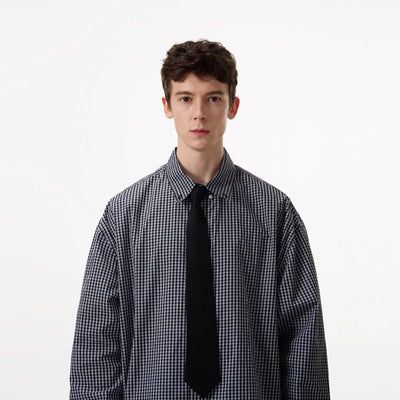 Camisa de Manga Larga a Cuadros para Hombre - Primavera y Otoño - Image 15