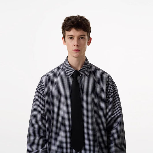 Camisa de Manga Larga a Cuadros para Hombre - Primavera y Otoño - Image 15