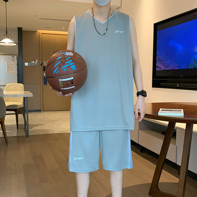 Conjunto Deportivo Casual - Camiseta sin Mangas y Pantalón Corto para Baloncesto - Image 3