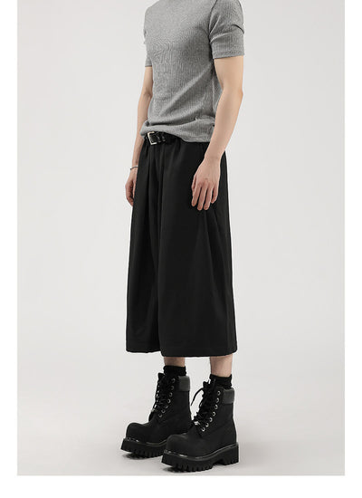 Pantalones Cortos de Vestir con Pliegues y Caída Ancha para Hombre - Image 19