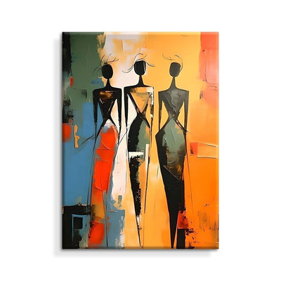 Cuadro Abstracto Mujer Africana Negra - Pintura al Óleo Artesanal Étnica para Decoración - Image 6