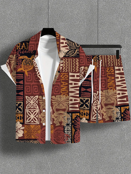 Camisa Casual de Manga Corta con Estampado Salvaje para Hombre - Image 14