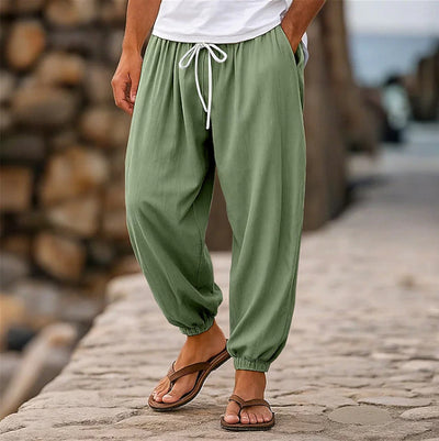 Shorts de Playa Holgados para Hombre en Colores Sólidos - Image 10