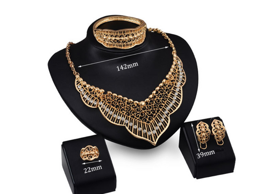 Conjunto de Collar y Aretes Estilo Salvaje en Aleación - Image 8