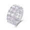 Juego de Anillos de Boda Moissanita Premium - Plata S925 Chapada en Platino con Certificación de Diamante