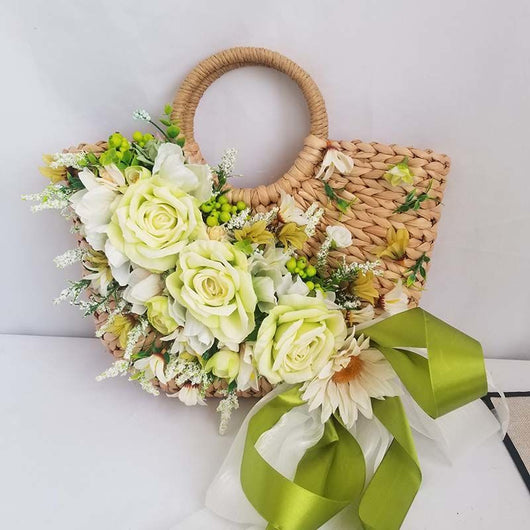 Sombrero de Paja Púrpura con Flor para Mujer - Estilo Raffia - Image 20