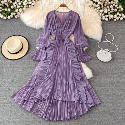 Vestido Rojo de Playa Cintura Alta Cuello V Viajes Desérticos - Image 5