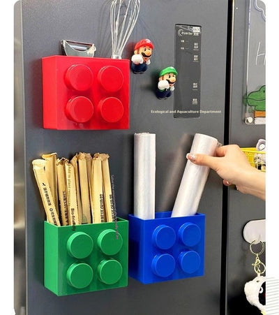 Organizador Magnético de Refrigerador con Soporte para Plástico y Pajillas - Image 9