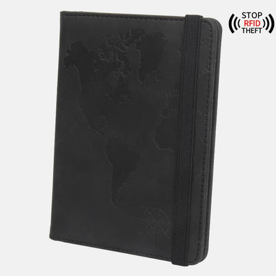 Cartera de Pasaporte con Mapa Mundial, Protección Antimagnética y Múltiples Compartimentos - Image 5