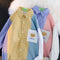 Camisa Cuadriculada Unisex con Contraste de Costuras de Diseño