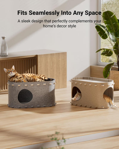 Casa Cueva para Gatos con Túnel Plegable y Resistente a Arañazos - Image 5