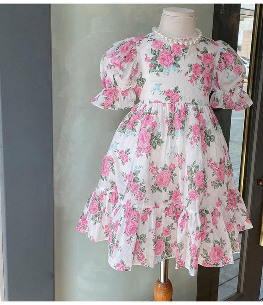 Vestido Infantil de Encaje Floral Estilo Dulce - Image 5