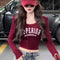 Blusa Corta Ajustada Primavera Otoño - Efecto Moldeador