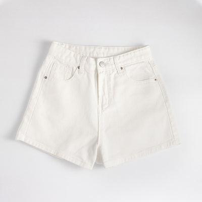Shorts Denim Cintura Alta Mujer Corte Delgado - Image 10