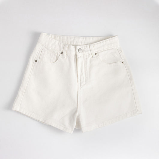 Shorts Denim Cintura Alta Mujer Corte Delgado - Image 10