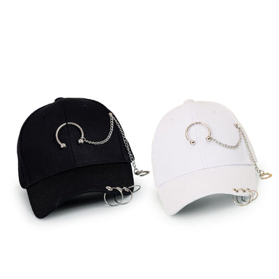 Gorra de Béisbol Ala Ancha con Cadena Decorativa - Image 14