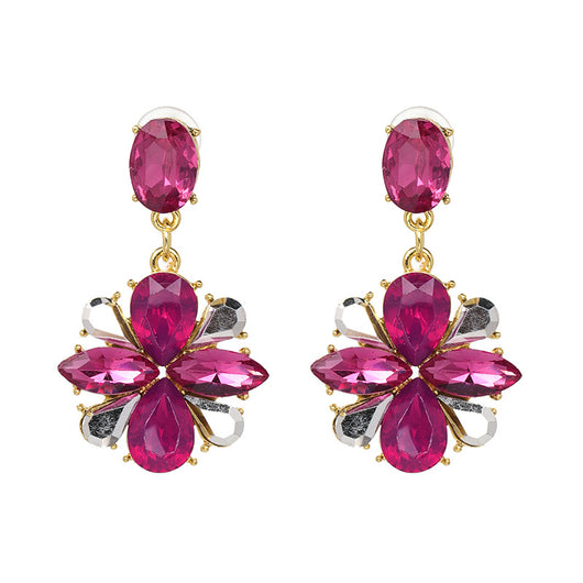 Aretes Retro de Perla y Diamante en Aleación - Image 5