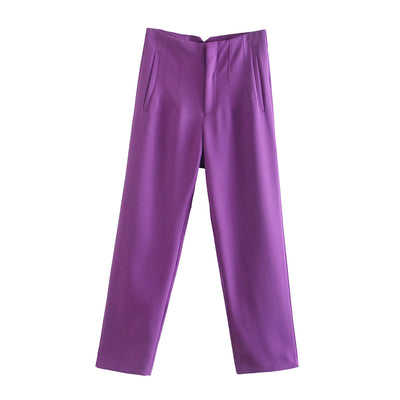 Pantalón Harem Casual de Cintura Alta con Detalle de Siete Colores - Image 7
