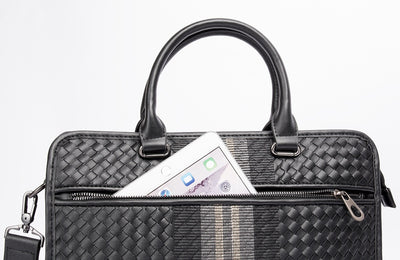 Maletín Profesional Hombre Crossbody Tejido - Bolsa Ejecutiva para Computadora - Image 25