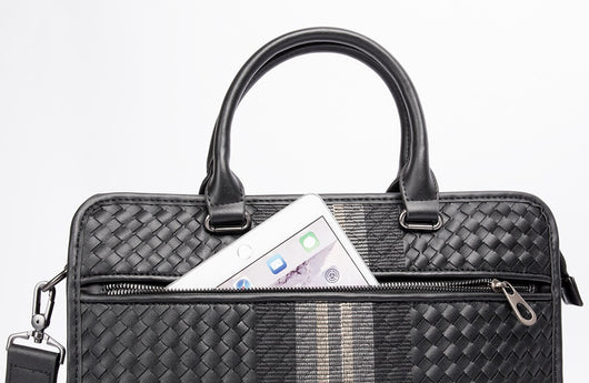 Maletín Profesional Hombre Crossbody Tejido - Bolsa Ejecutiva para Computadora - Image 25