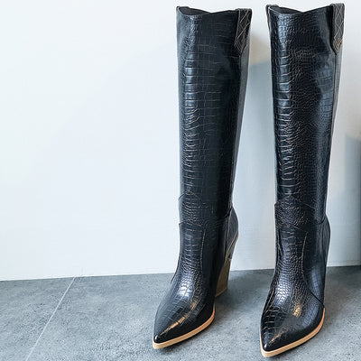 Botas Altas de Tacón Grueso Estilo Martin para Mujer - Image 4