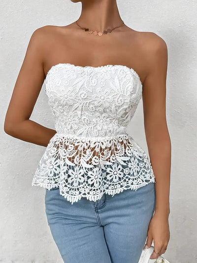 Blusa Sin Mangas con Encaje Bordado - Image 8